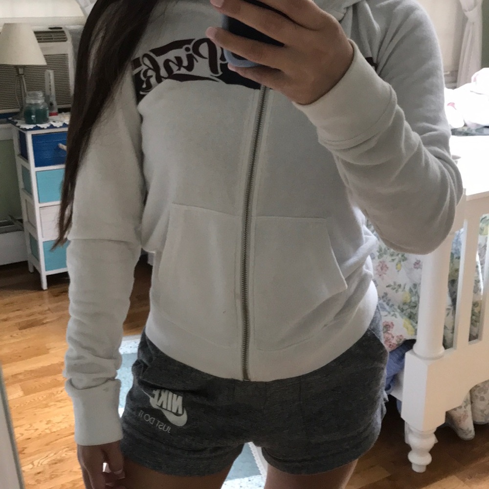 victoria secret pink zip-up hoodie